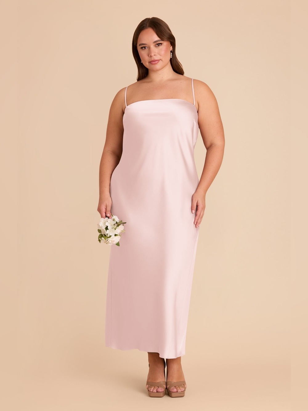 Birdy Grey Blush Satin Maxi Slip dress isla dress